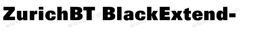 ZurichBT BlackExtend字体转换